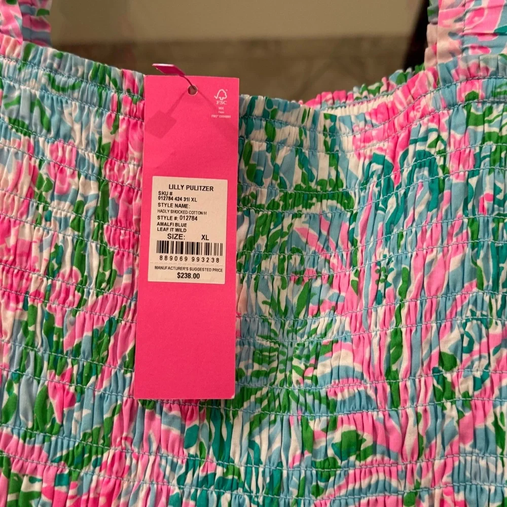 NWT Lilly Pulitzer Hadly Smocked Cotton Floral Maxi Dress - Picture 6 of 9